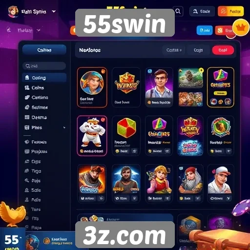 Explorando a interface do usuário do 55swin